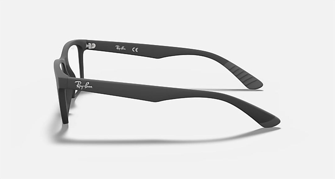 men's square eyeglasses in black