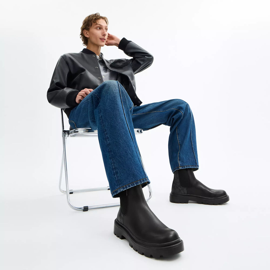 chelsea boot with signature canvas