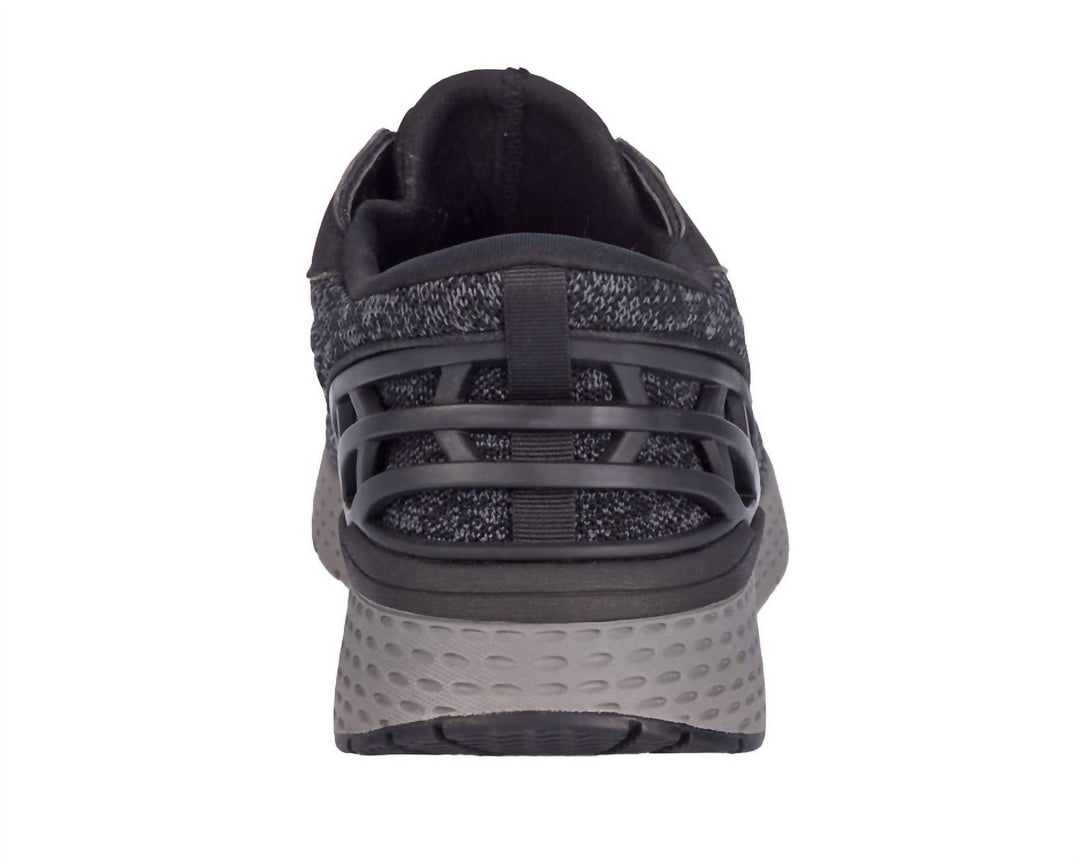 men's explore slip on sneakers in black mesh combo