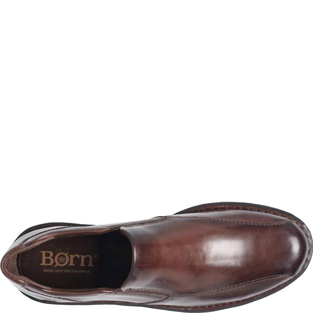 men's laken slip on in brown bark