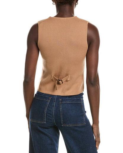 knit snap vest