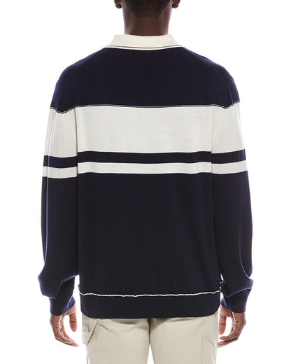 striped wool polo shirt