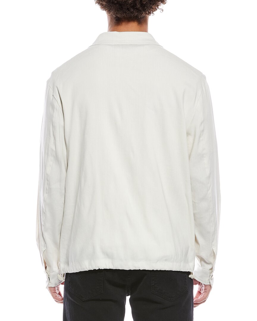 carper zip linen-blend jacket