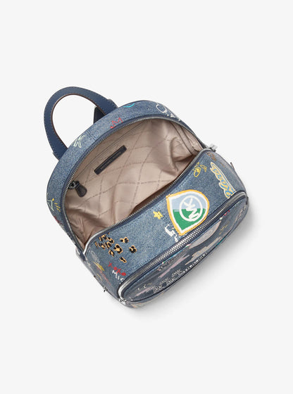 rhea medium embellished denim backpack