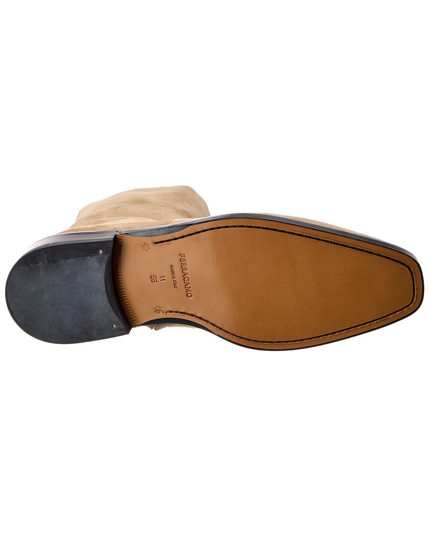 ferragamo gerald suede boot