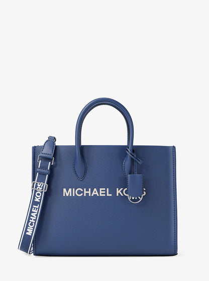 mirella medium pebbled leather tote bag
