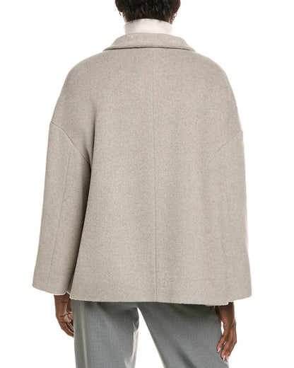 icons wool-blend short coat