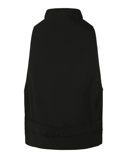 men's double breasted fitted vest in black