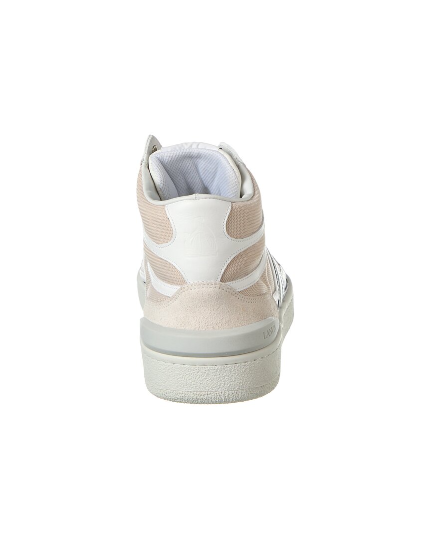 clay leather & mesh high-top sneaker