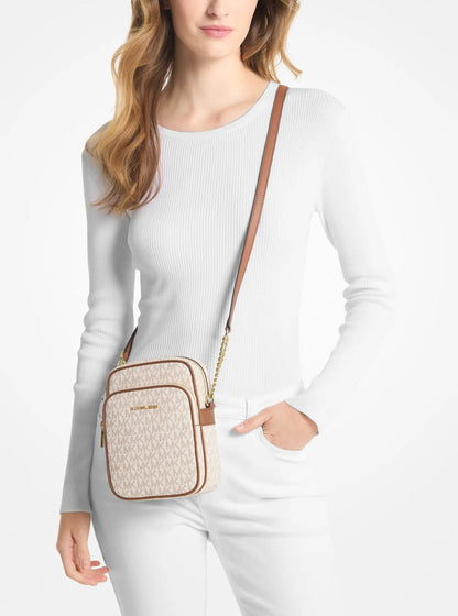 jet set travel medium logo crossbody bag