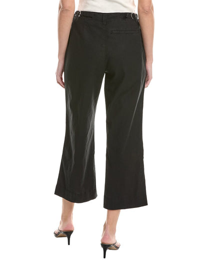 geraldine straight leg linen-blend pant