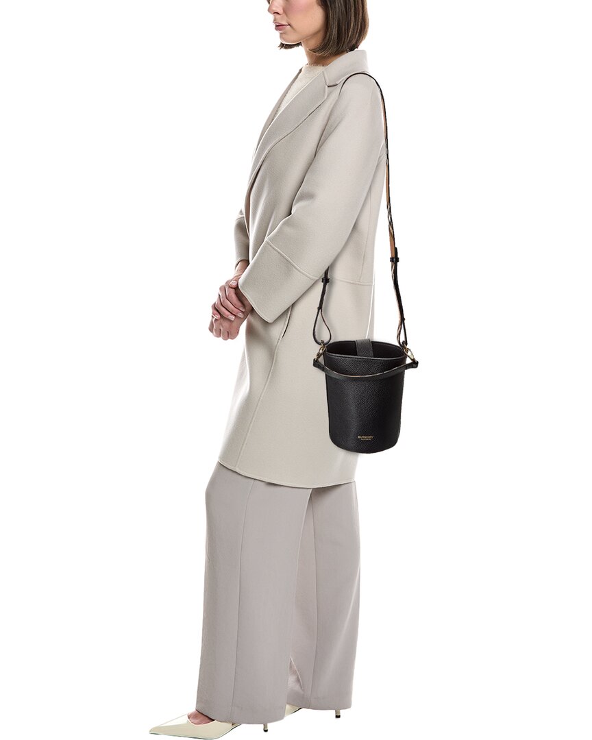 logo small leather bucket bag
