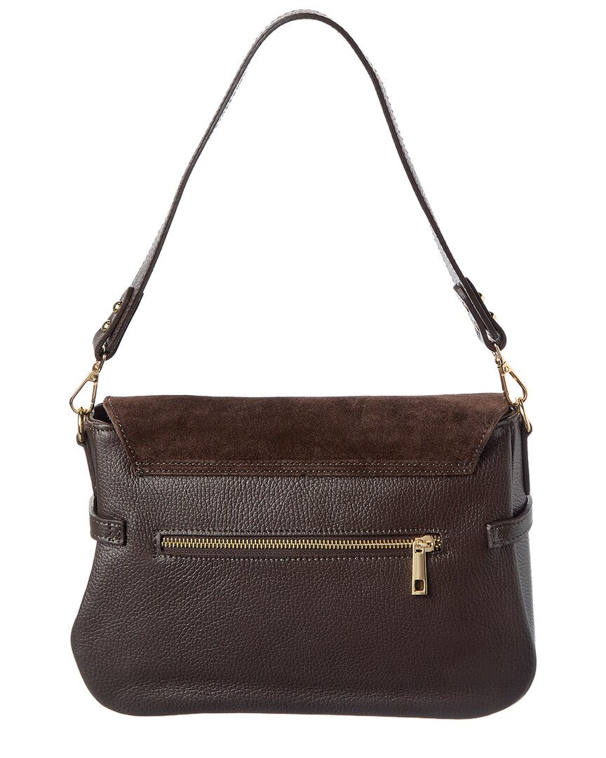 greta suede & leather handbag