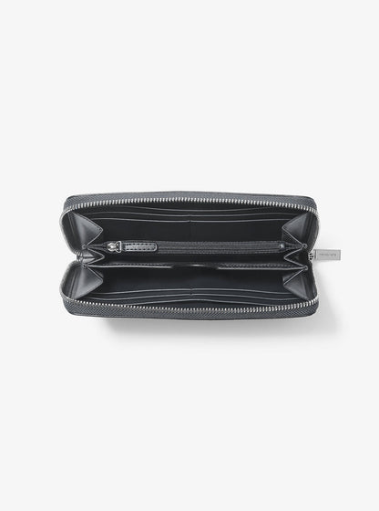 cooper logo zip-around wallet
