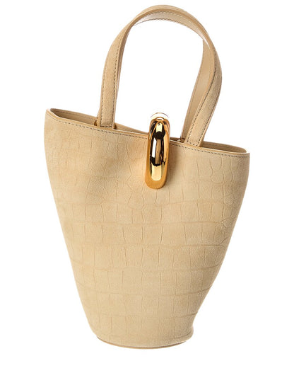 logo suede bucket bag