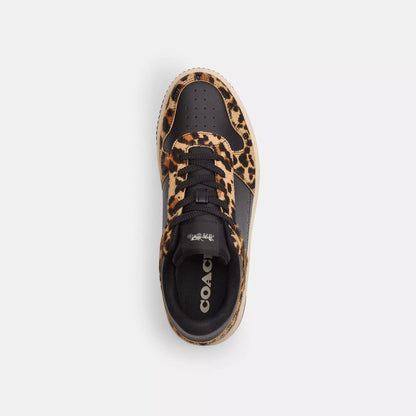 platform sneaker with leopard print