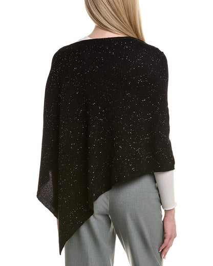 sofiacashmere reverse jersey sequin wool & cashmere-blend poncho