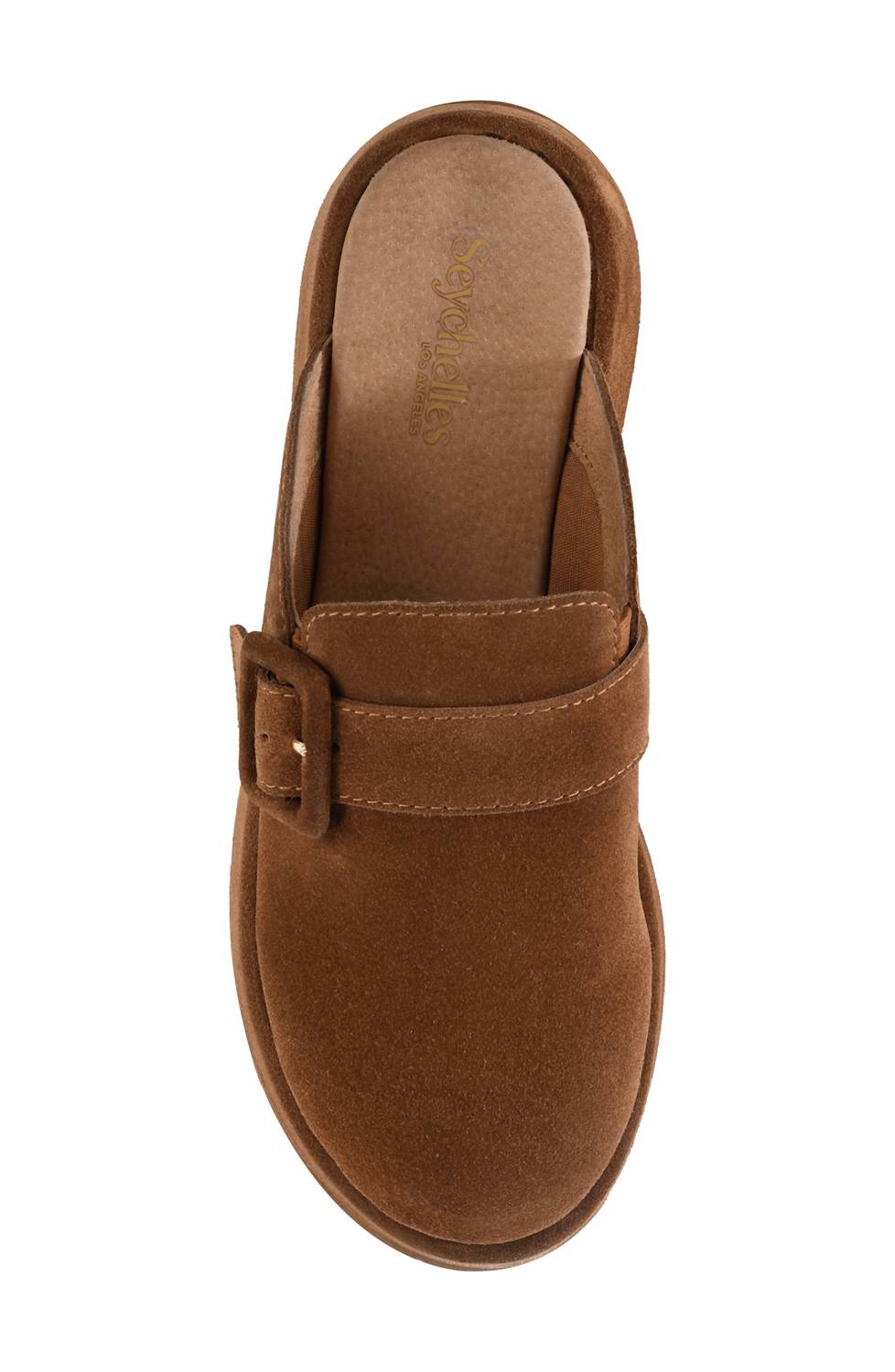 women's come together open back platform mules in brown suede