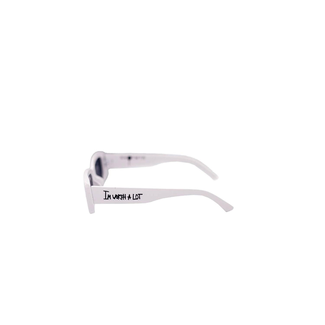 men's im worth a lot sunglasses in white noise