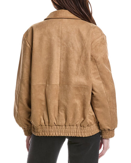 faux suede work jacket