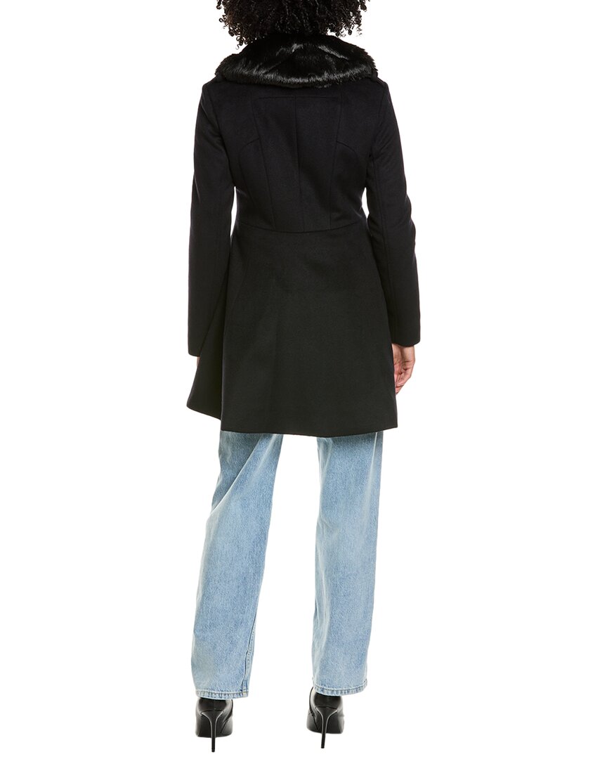 double-breasted wool-blend coat
