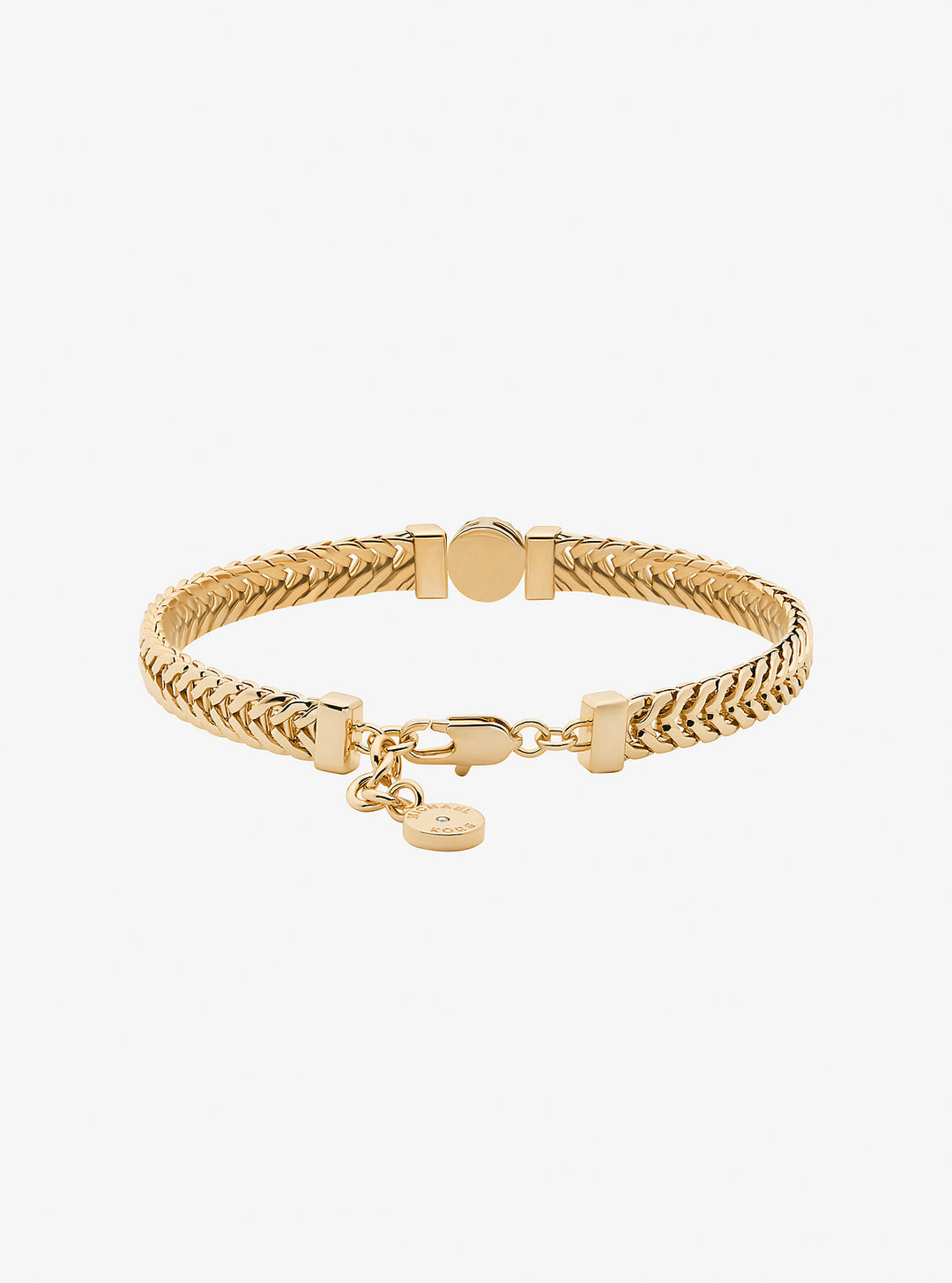 pav� logo foxtail chain bracelet