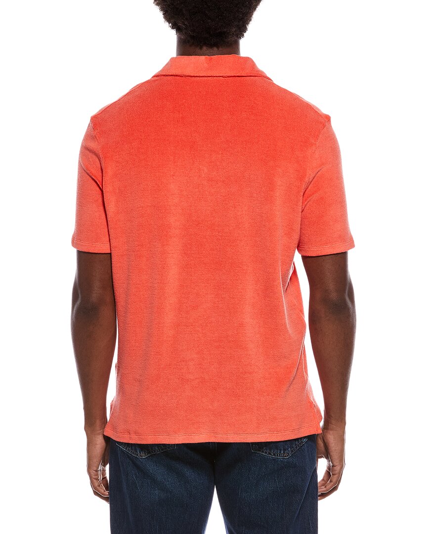 silk-blend terry polo shirt