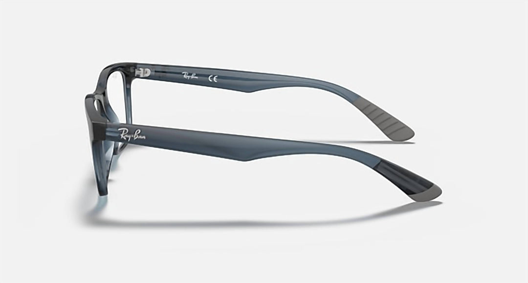men's square eyeglasses in blue