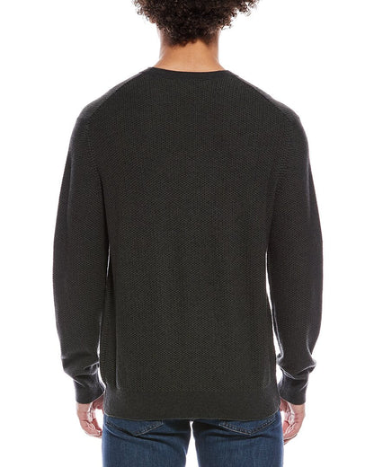 geo jacquard wool & cashmere crewneck sweatshirt