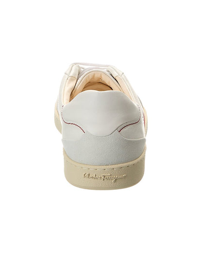 ferragamo garda fresh suede & leather sneaker
