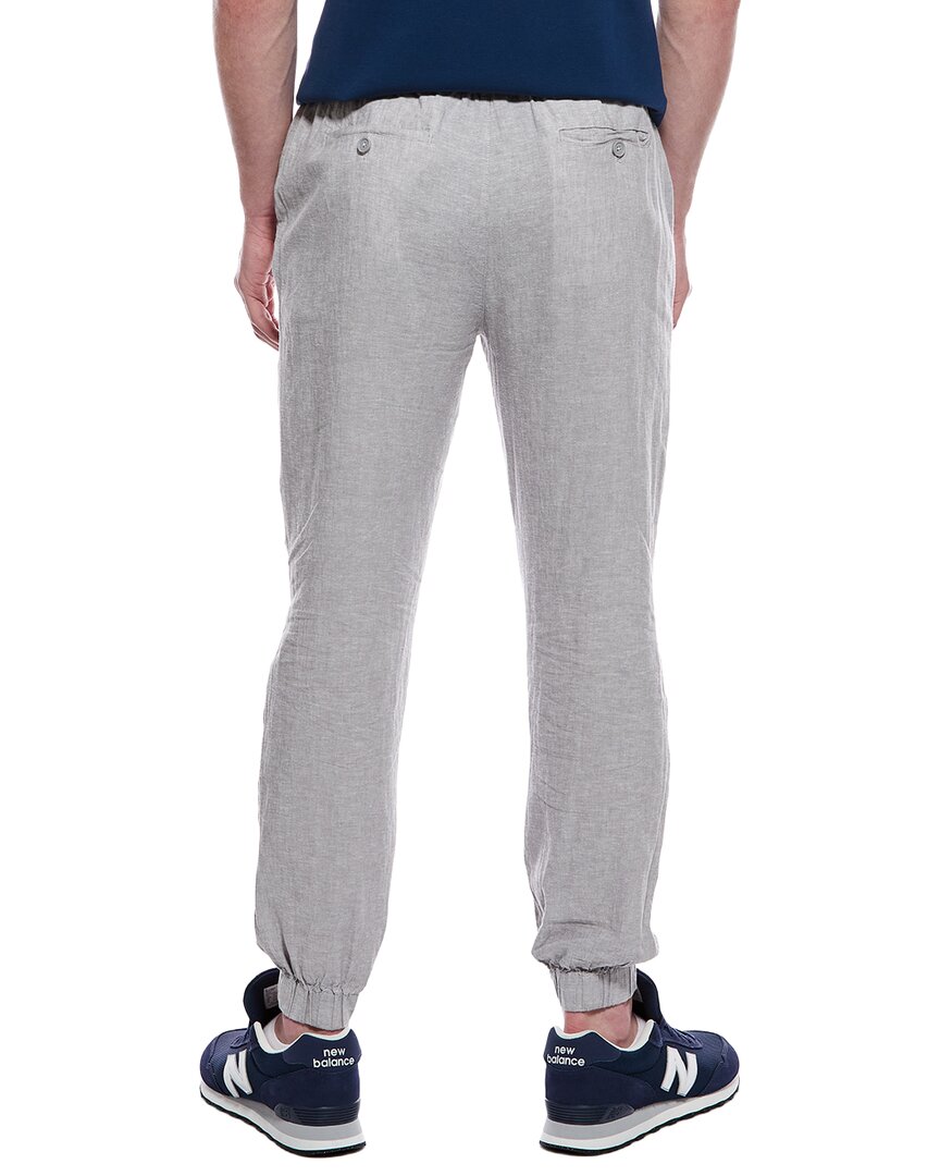 drawstring linen-blend jogger pant