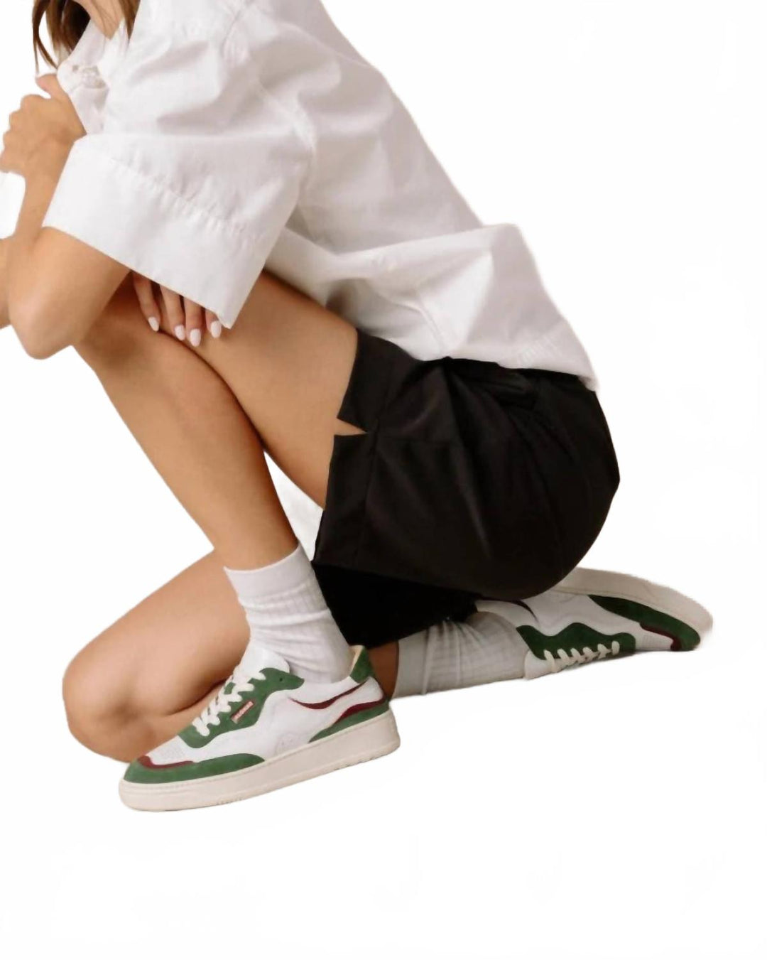 pond leather sneakers in green