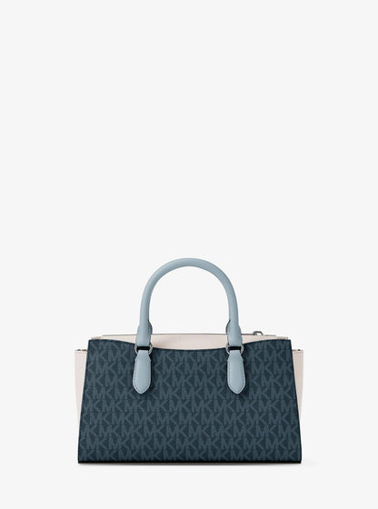 arden small color-block signature logo messenger bag