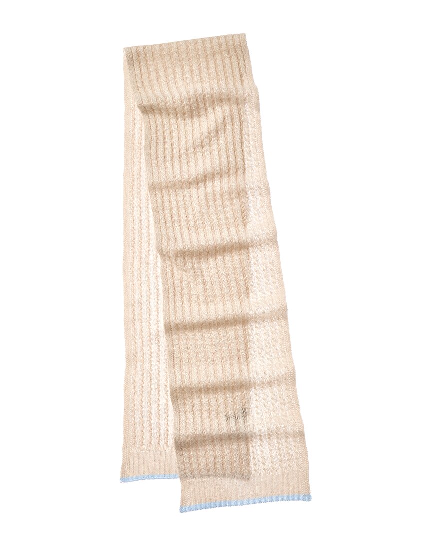 cashmere plaited baby cable cashmere scarf