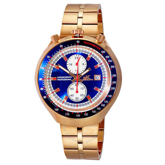 Adee Kaye, Chronograph Quartz Blue Dial Men's Watch