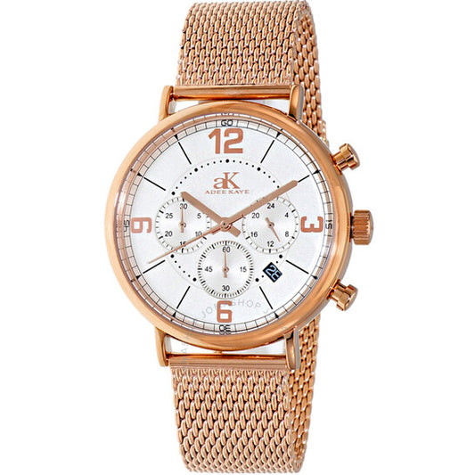 Adee Kaye, Plunge Chronograph Quartz White Dial Men's Watch