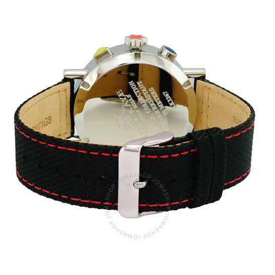 Adee Kaye, Quartz Red Dial Black Polyurethane Men's Watch