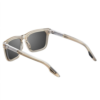 men's gravita sunglasses in dust - matte grey / amethyst flame flash lens