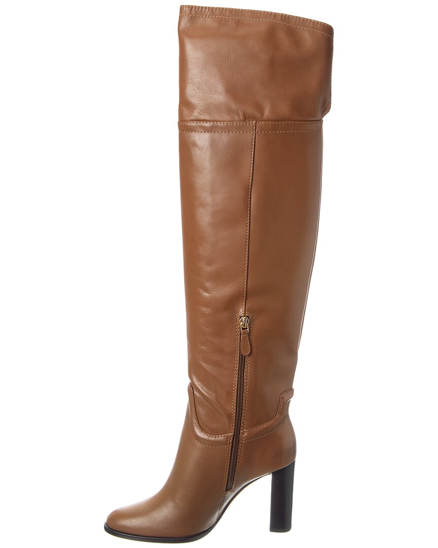 lauren 90 leather over-the-knee boot