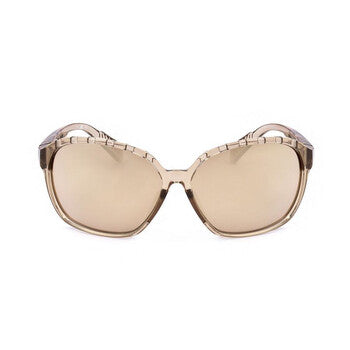 Ladies Beige Round Sunglasses