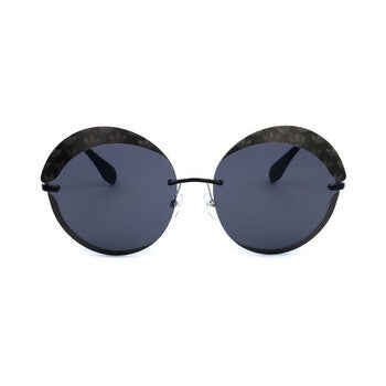 Ladies Black Round Sunglasses