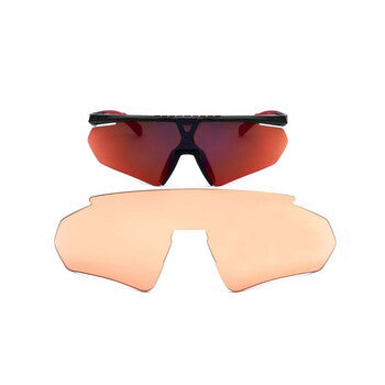 Men's Black Shield Sunglasses