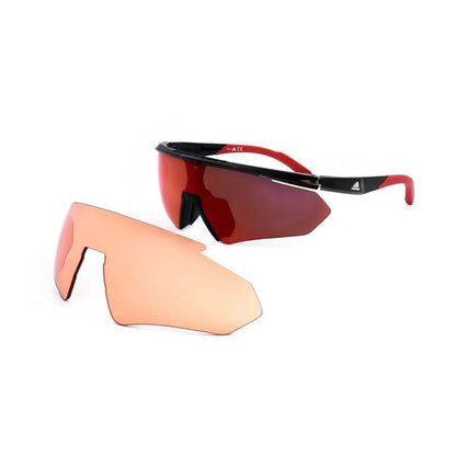 Men's Black Shield Sunglasses