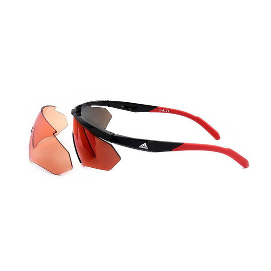 Men's Black Shield Sunglasses