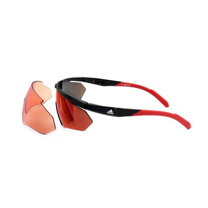 Men's Black Shield Sunglasses