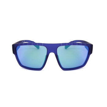 Men's Blue Rectangular Sunglasses
