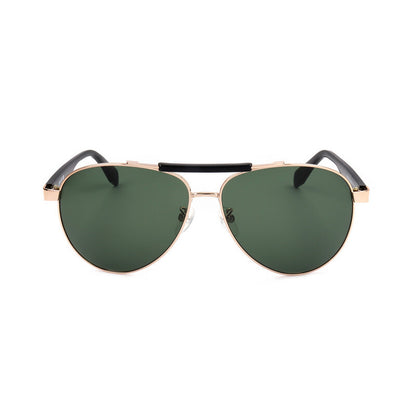 Men's Rose Gold Tone Pilot Sunglasses