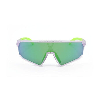 Men's White Shield Sunglasses