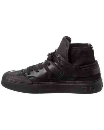ferragamo neely leather sneaker