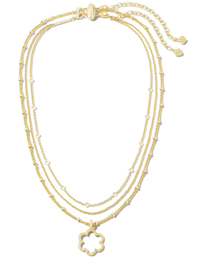 susie 14k plated multi strand necklace